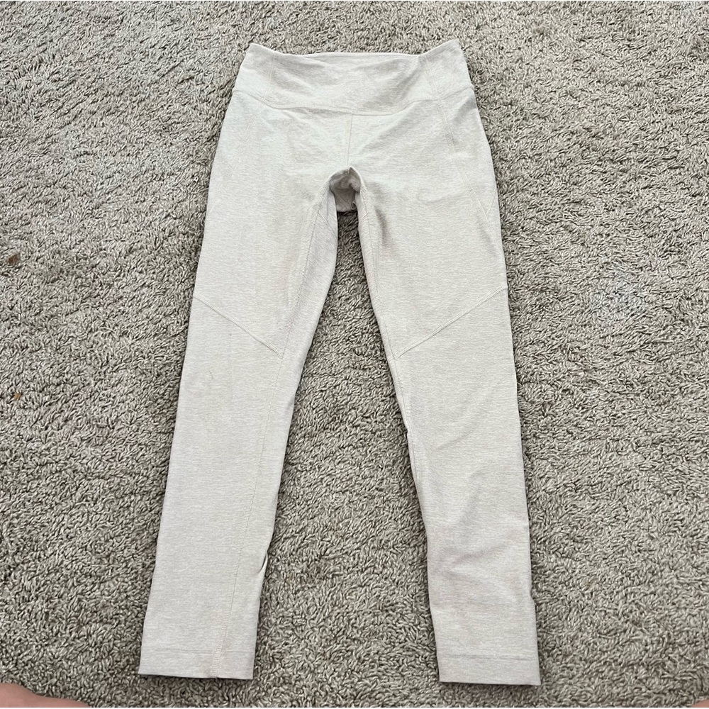 Outdoor Voices 25” Warmup Light Cream/Gray Marled Leggings - Picture 2 of 5
